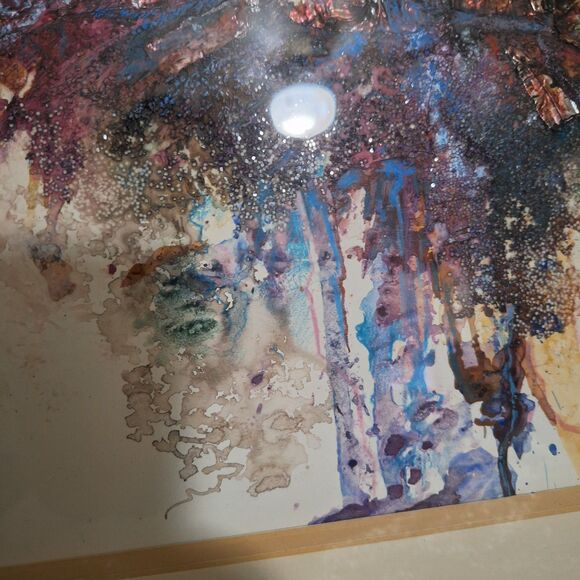 A Diamente Original  Painting Modern Art Abstract Mixed Media Sensory Appeal - Picture 6 of 11